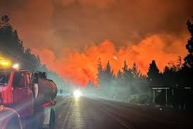 Situación complicada por los incendios en la Patagonia.