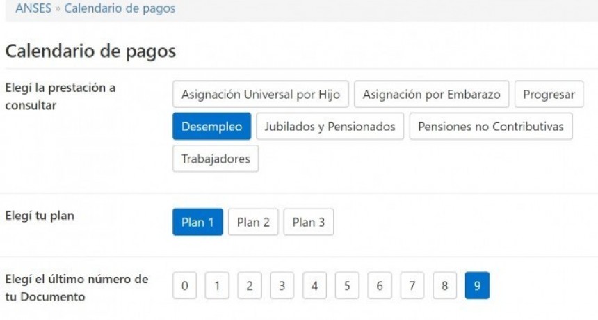 Pago del seguro de desempleo