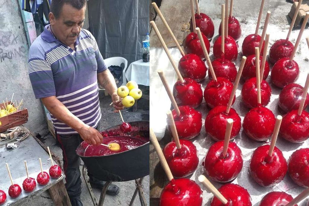 Vendedor tomó un pedido de 1500 manzanas caramelizadas que luego le cancelaron