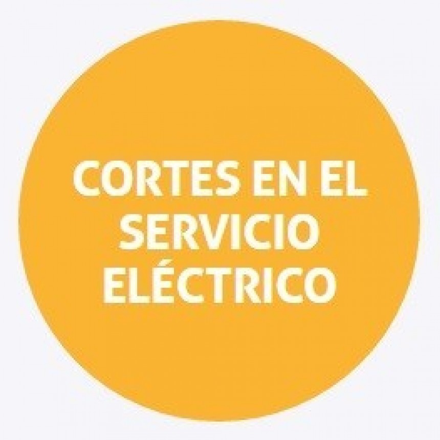 Corte de energía programado para el martes