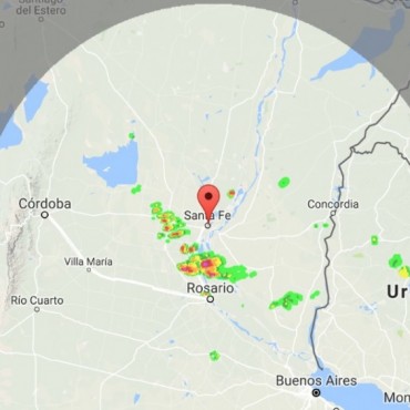 Alerta meteorológica para centro y sur de Santa Fe por probables lluvias y tormentas intensas 