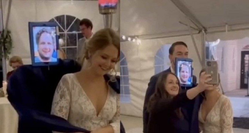 Novio faltó a su boda y fue reemplazado por un maniquí y un iPad